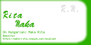 rita maka business card
